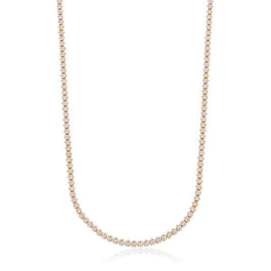 Colar Riviera com Zircônias Banhado a Ouro 18k