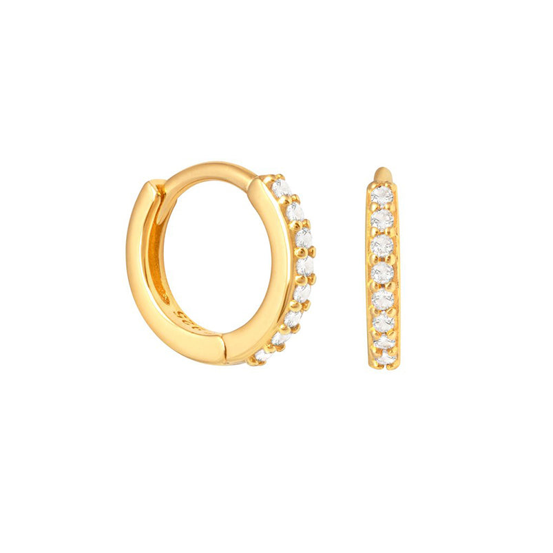 Brinco Argola com Zircônias Banhado em Ouro 18k